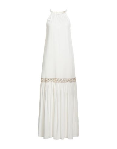 White Wise Woman Maxi Dress White Size 10 Viscose In Multi