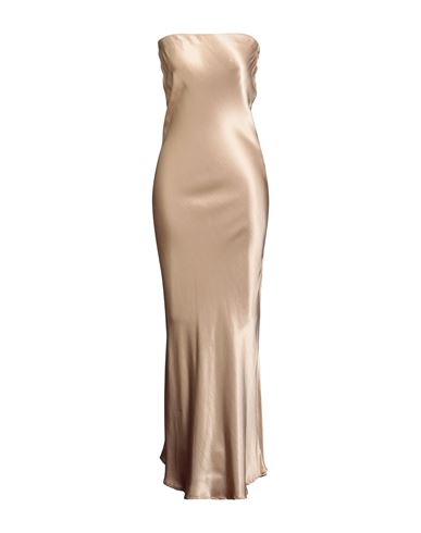 Kontatto Woman Maxi Dress Beige Size M Viscose In Brown
