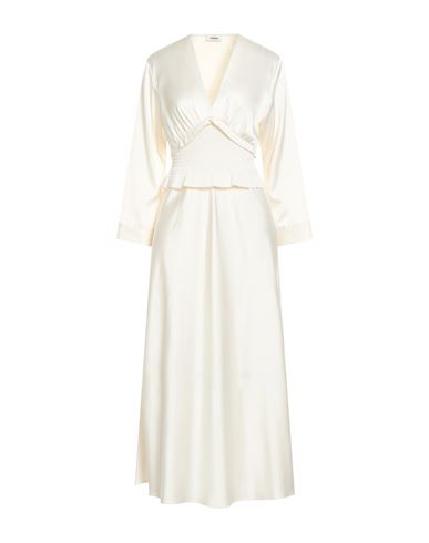 Sandro Woman Midi Dress Ivory Size 10 Polyester, Elastane, Viscose, Polyamide In White