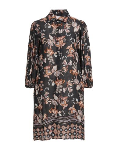 Liu •jo Woman Mini Dress Black Size 6 Viscose In Multi