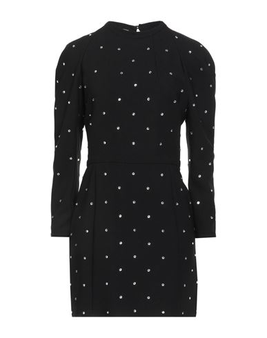 Zadig & Voltaire Racia Rhinestone Detail Long Sleeve Open Back Minidress In Black