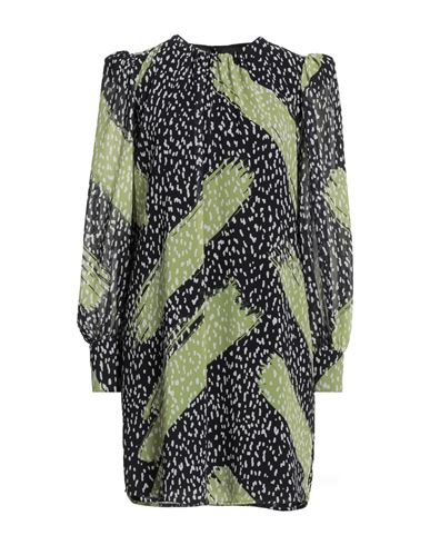 Fracomina Woman Mini Dress Black Size S Polyester In Blue