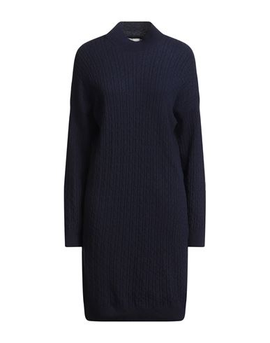 Rebel Queen By Liu •jo Woman Midi Dress Midnight Blue Size S Viscose, Polyamide, Wool, Cashmere In Blue