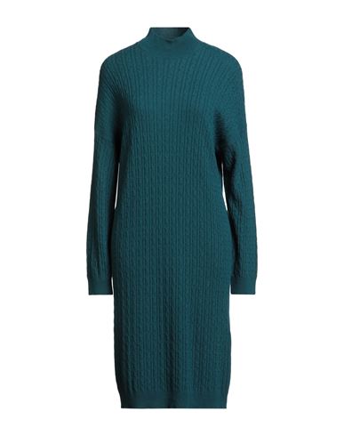 Rebel Queen By Liu •jo Woman Midi Dress Deep Teal Size L Viscose, Polyamide, Wool, Cashmere In Green