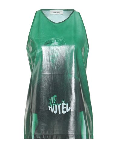 Circus Hotel Woman Tank Top Green Size M Polyester In Green
