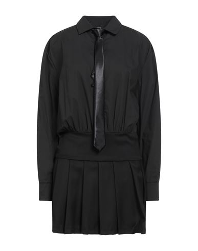 Tensione In Woman Mini Dress Black Size M Polyester, Viscose, Elastane, Cotton In Black