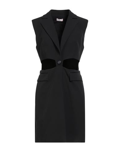 Liu •jo Woman Mini Dress Black Size 8 Polyester, Elastane In Black