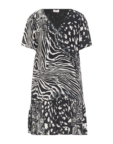 Liu •jo Woman Mini Dress Black Size 4 Viscose In Black