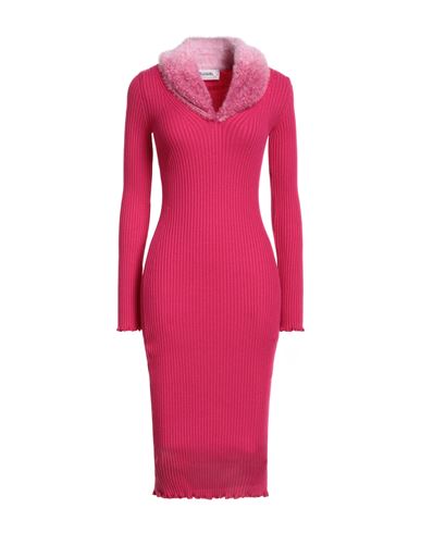 Blugirl Woman Midi Dress Fuchsia Size S Viscose, Polyester, Polyamide In Pink