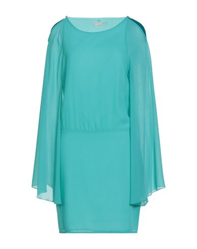 Liu •jo Woman Mini Dress Turquoise Size 10 Polyester In Blue