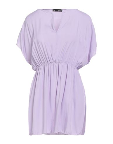 Amnè Woman Top Lilac Size L Viscose In Purple