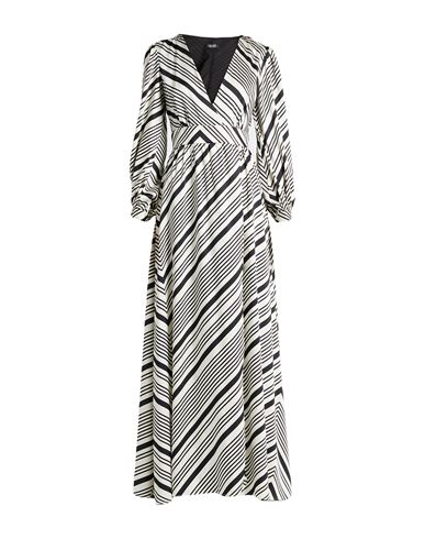 Liu •jo Woman Maxi Dress Ivory Size 6 Polyester In Black
