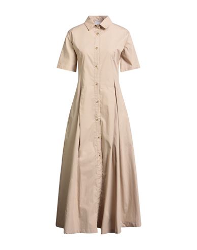 Gaelle Paris Gaëlle Paris Woman Maxi Dress Sand Size 4 Cotton In Beige