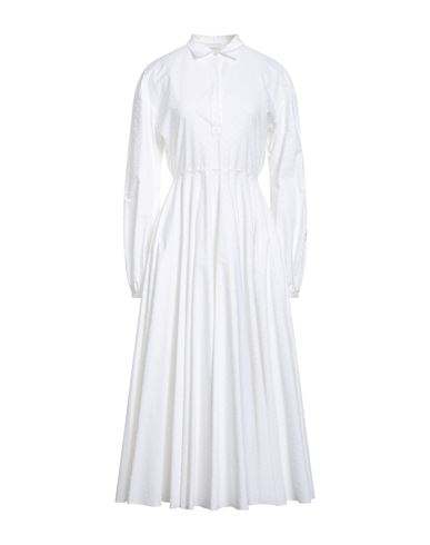 Giambattista Valli Woman Maxi Dress White Size 8 Cotton, Viscose In White
