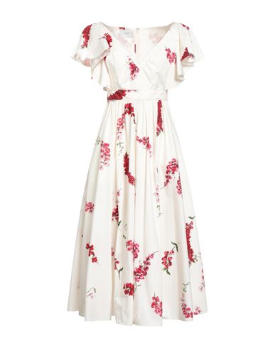 Giambattista Valli Woman Midi Dress Off White Size 6 Cotton In White