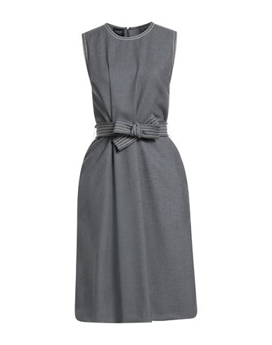 Giambattista Valli Woman Midi Dress Grey Size 8 Virgin Wool In Multi