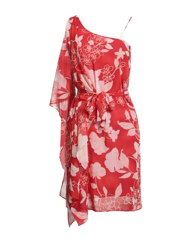 Emme By Marella Woman Mini Dress Red Size 12 Polyester In Red