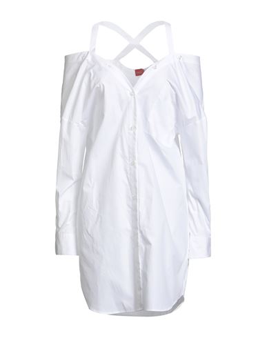 Hugo Boss Hugo Woman Mini Dress White Size 6 Cotton In White