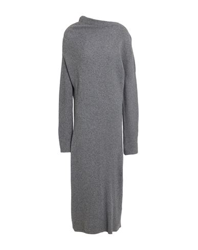 Meimeij Woman Midi Dress Grey Size 4 Wool, Polyamide In Multi