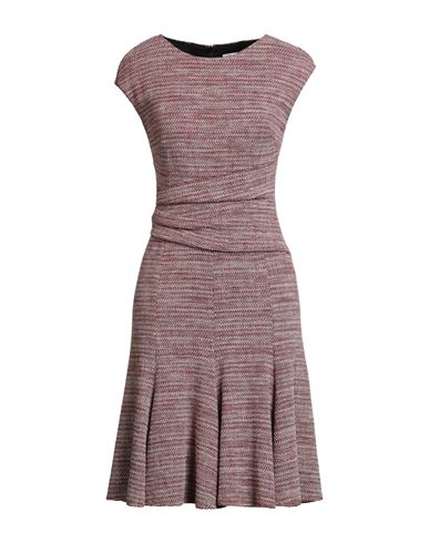 Paule Ka Woman Midi Dress Red Size 12 Cotton, Polyamide, Virgin Wool, Acrylic, Synthetic Fibers In Red