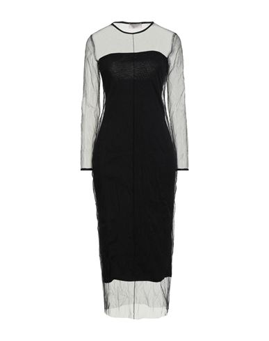 Motel Woman Midi Dress Black Size M Polyester In Black