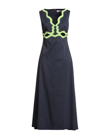 Vivetta Woman Maxi Dress Midnight Blue Size 10 Cotton, Lycra, Elastane, Acetate, Silk In Blue