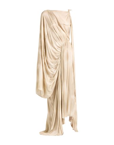 Federico Cina Woman Maxi Dress Beige Size L Viscose In Neutral