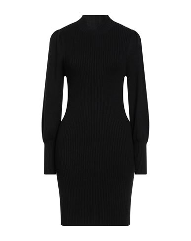 Only Woman Mini Dress Black Size L Viscose, Nylon, Polyester In Black