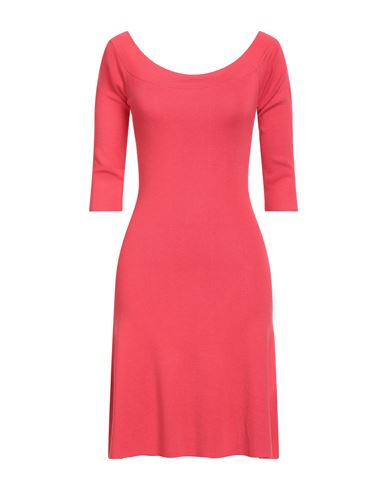Liu •jo Woman Mini Dress Coral Size S Viscose, Nylon In Red