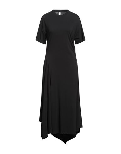 Tensione In Woman Maxi Dress Black Size S Cotton, Lycra In Black