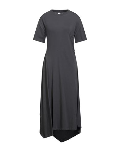 Tensione In Woman Maxi Dress Charcoal Size M Cotton, Lycra In Blue