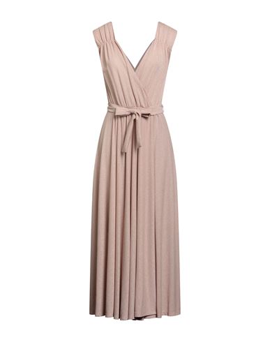Emme By Marella Woman Maxi Dress Blush Size L Viscose, Polyamide, Metallic Fiber, Elastane In Pink