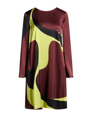 Maliparmi Malìparmi Woman Mini Dress Burgundy Size 8 Viscose, Elastane In Brown