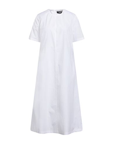 Babel Woman Midi Dress White Size M/l Cotton In White