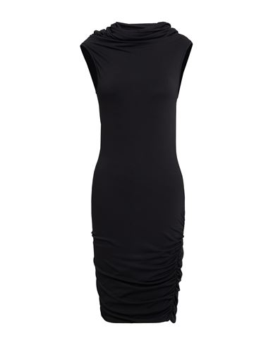 Rick Owens Lilies Woman Midi Dress Black Size 8 Viscose, Polyamide, Elastane In Black