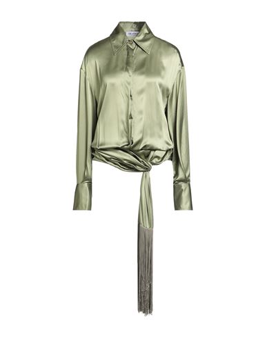 Attico The  Woman Mini Dress Sage Green Size 4 Silk, Viscose In Green