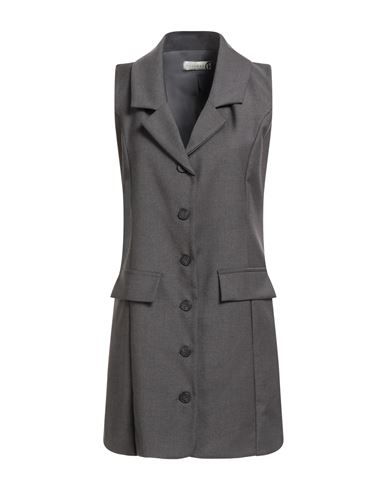 Haveone Woman Mini Dress Grey Size M Polyester, Viscose, Elastic Fibres In Gray