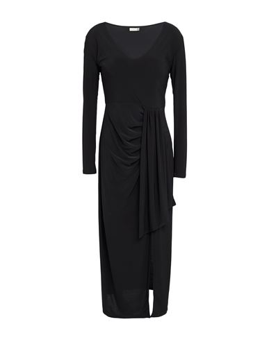 Haveone Woman Maxi Dress Black Size S Polyester, Elastic Fibres In Black