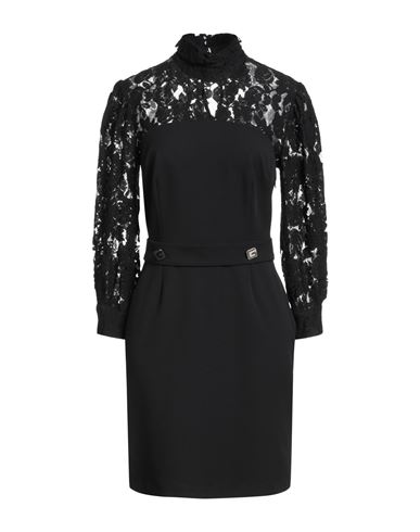 Gaelle Paris Gaëlle Paris Woman Mini Dress Black Size 8 Polyester, Elastane, Polyamide, Cotton