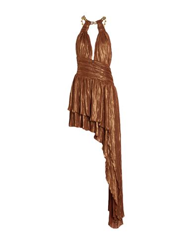 Alberta Ferretti Black Label Woman Maxi Dress Bronze Size 4 Polyamide In Brown