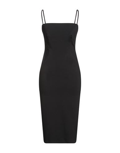 Simona Corsellini Woman Midi Dress Black Size 4 Viscose, Polyamide, Elastane In Black