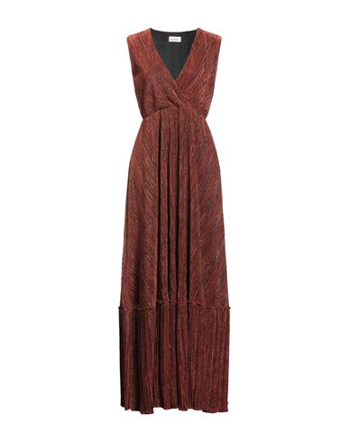 Rebel Queen By Liu •jo Woman Maxi Dress Copper Size M Polyester, Elastane In Brown