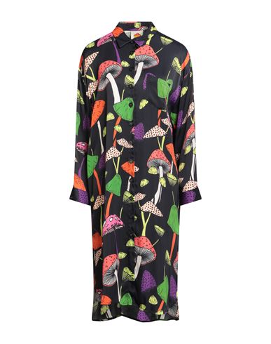 Farm Rio Woman Midi Dress Black Size Xl Viscose In Multi