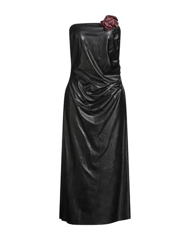 Tensione In Woman Midi Dress Black Size M Polyester, Polyurethane In Black