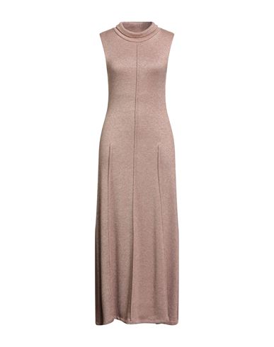 Tensione In Woman Maxi Dress Sand Size M Polyester, Viscose, Polyamide In Neutral