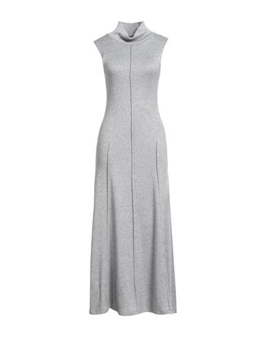 Tensione In Woman Maxi Dress Light Grey Size M Polyester, Viscose, Polyamide In Gray