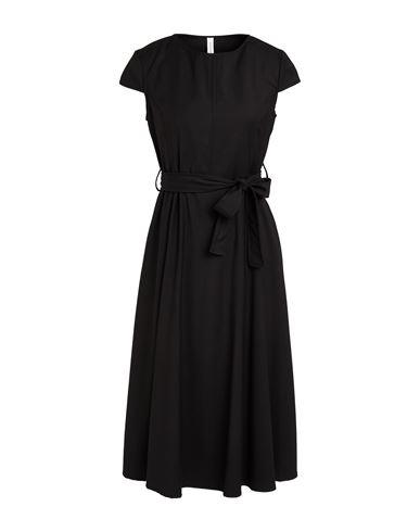 Tensione In Woman Midi Dress Black Size S Viscose, Polyester, Elastane In Black