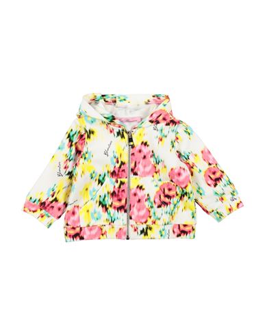 Miss Blumarine Newborn Girl Sweatshirt Off White Size 3 Cotton, Elastane In Green