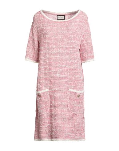 Bruno Manetti Woman Mini Dress Pink Size 10 Cotton, Linen, Polyester, Polyamide In Pink
