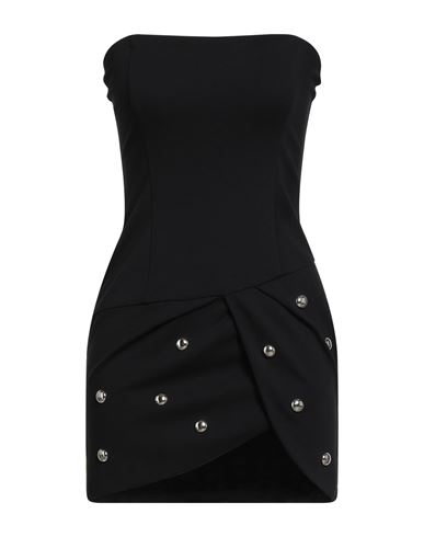 Gaelle Paris Gaëlle Paris Woman Mini Dress Black Size 6 Rayon, Polyamide, Elastane In Black